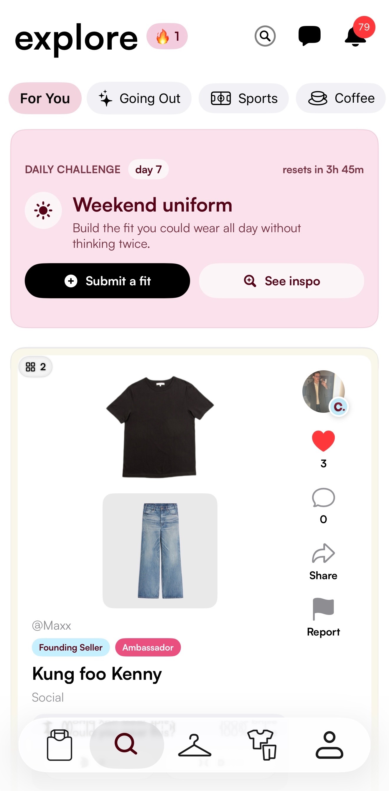 the cinched explore feed